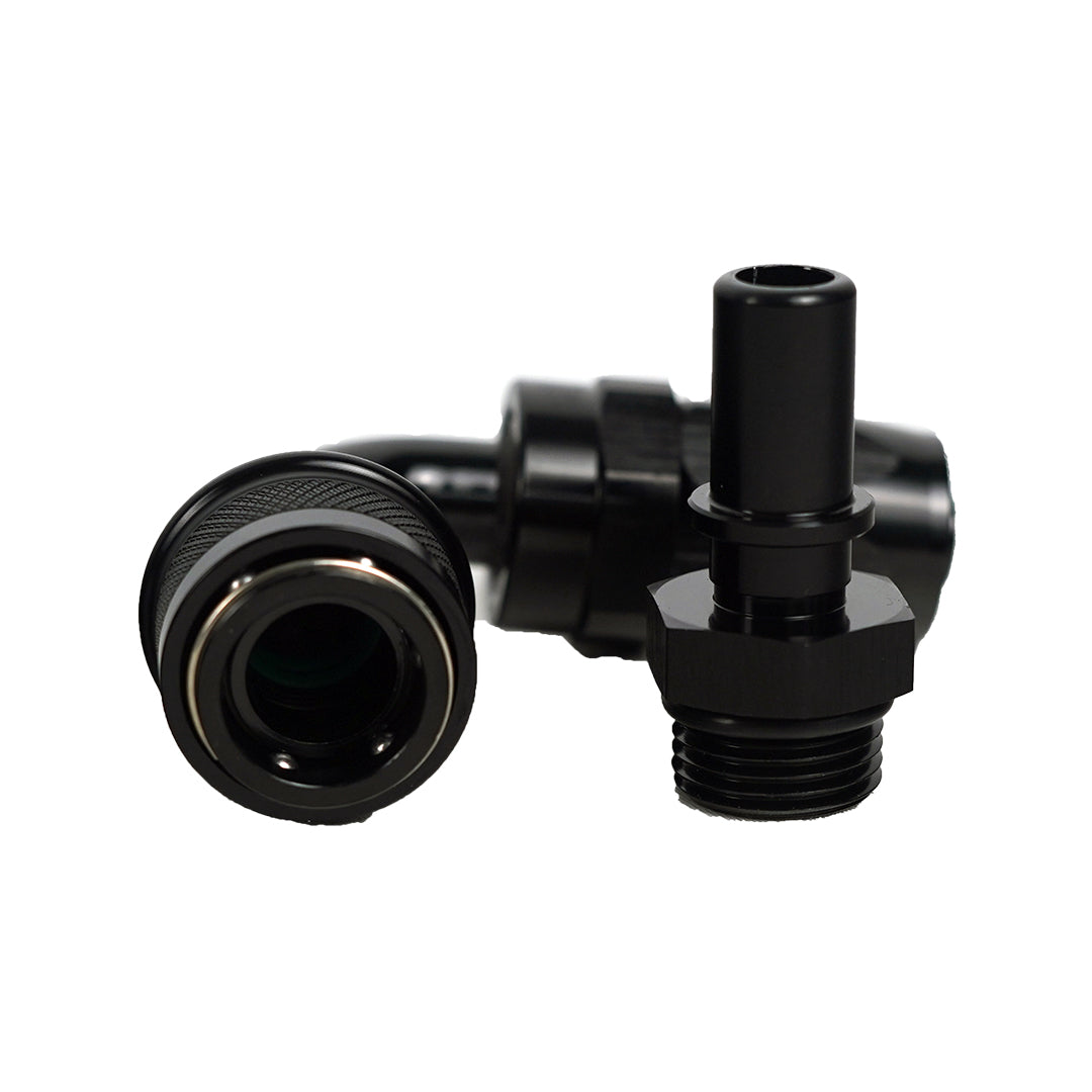 '-8AN Push-Lock Quick Release Fitting - 90 Degree - SpeedUpPerformance