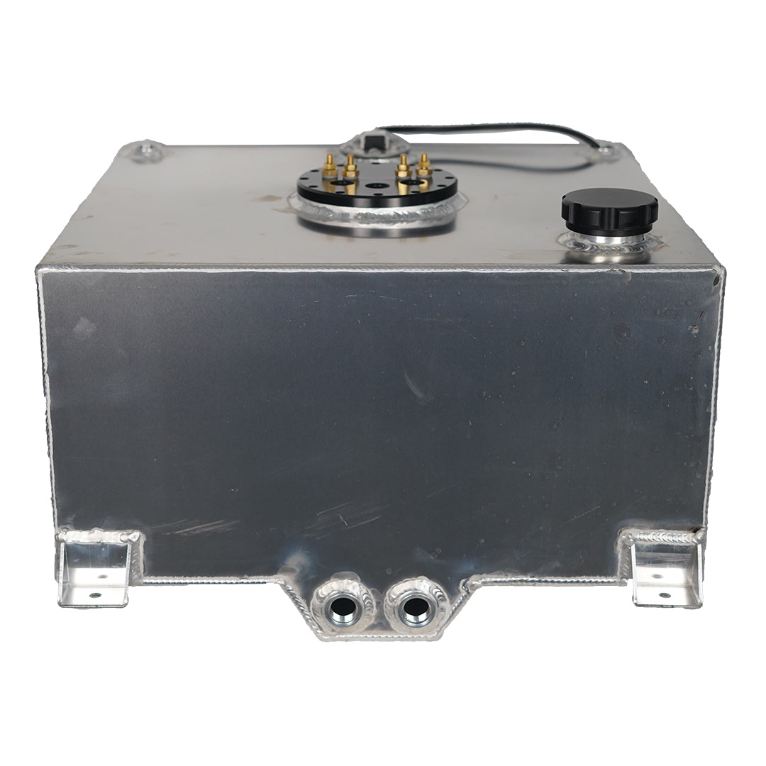60 Litre Baffled Fuel Cell with Twin Pump Fuel Hanger - Silver - SPEEDUPPERFORMANCE