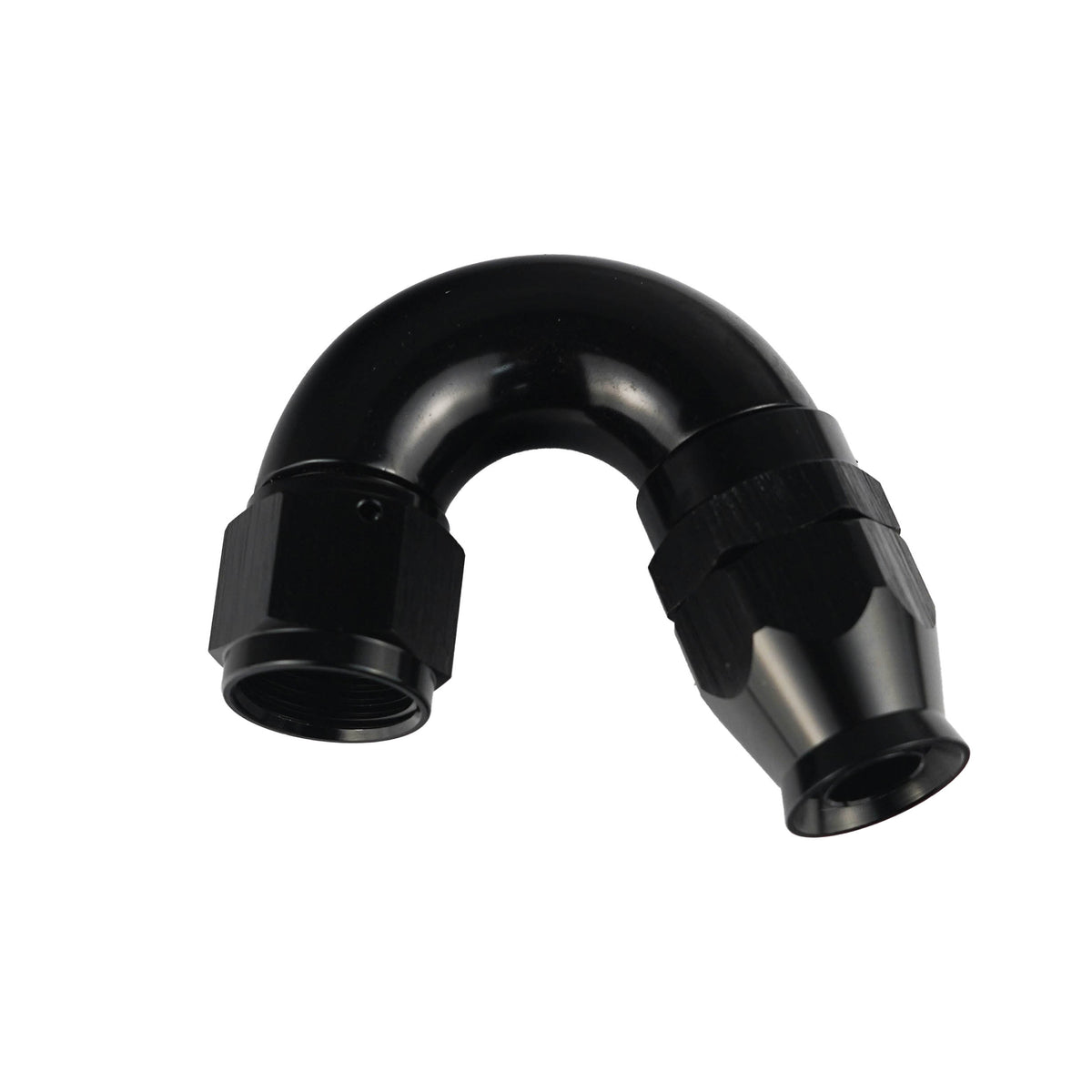 Demon Pro -8 AN 150 Degree Black Aluminium Fitting to Suit PTFE Hose