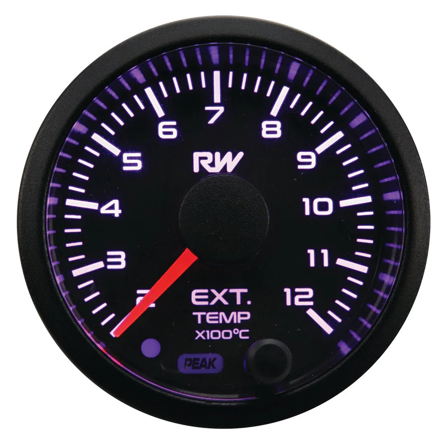 Raceworks 52mm Electronic EGT Gauge & Fitting Kit