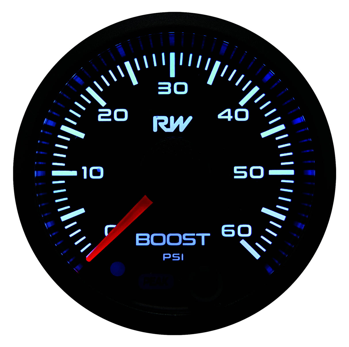 Raceworks 52mm Electronic Diesel Boost Gauge & Fitting Kit 60PSI