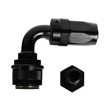 '-8AN Push-Lock Quick Release Fitting - 90 Degree - SpeedUpPerformance