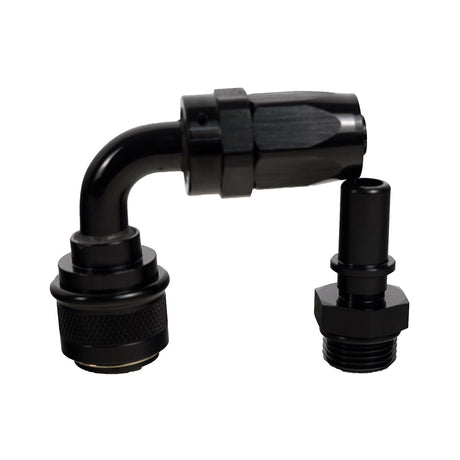 '-8AN Push-Lock Quick Release Fitting - 90 Degree - SpeedUpPerformance