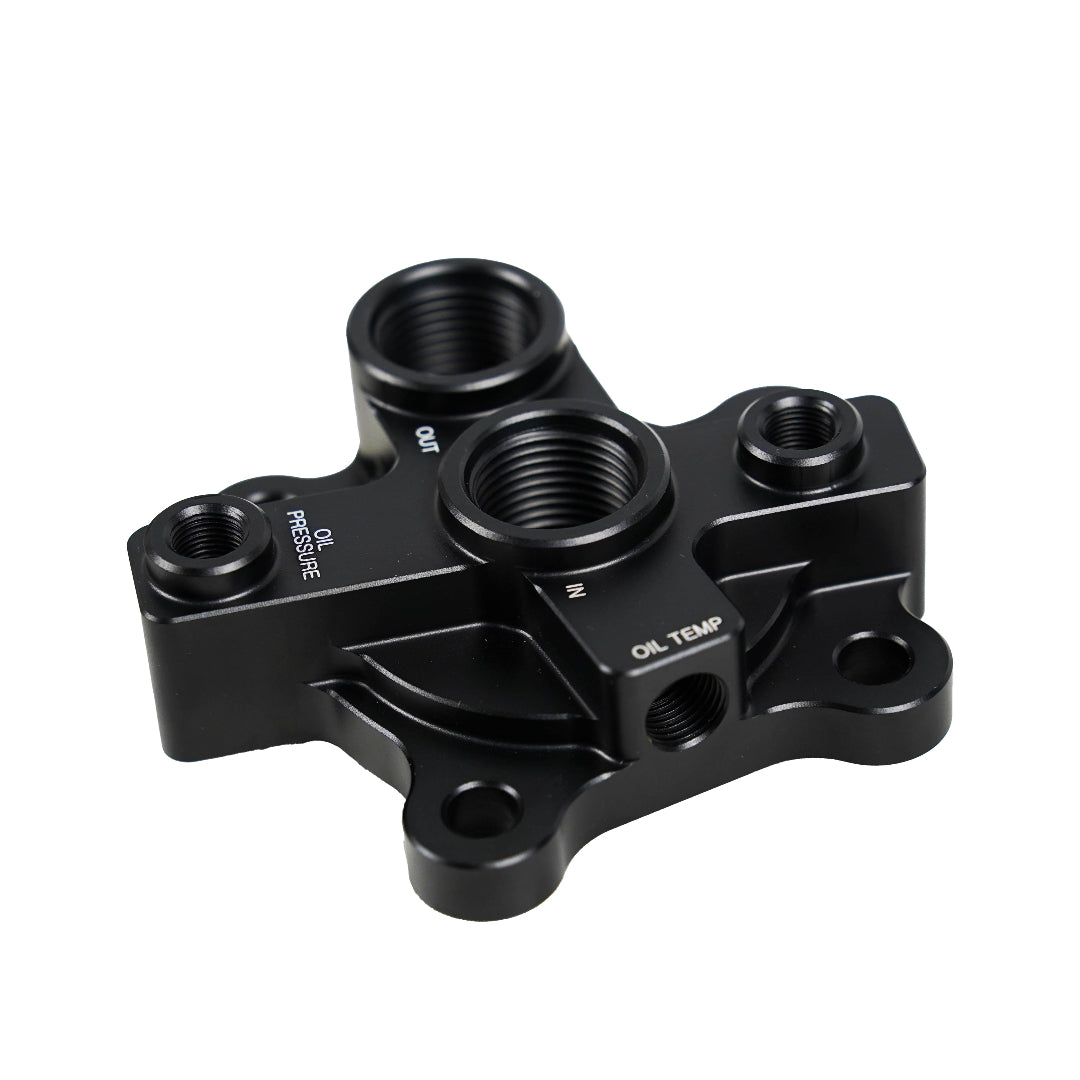 '-10AN Oil Block / Filter Relocation for Nissan RB20 RB25 RB26 RB30 - SpeedUpPerformance