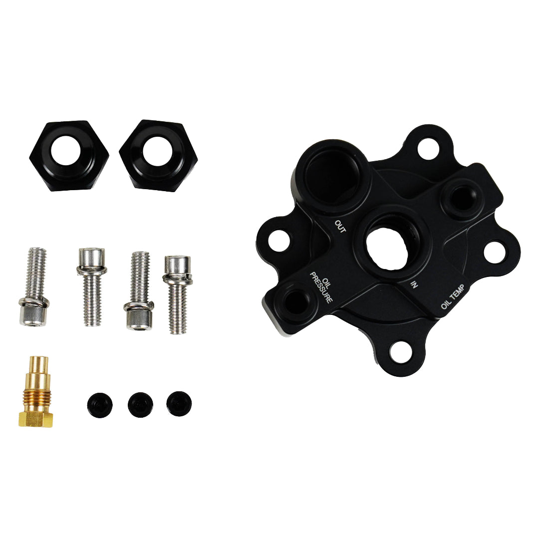 '-10AN Oil Block / Filter Relocation for Nissan RB20 RB25 RB26 RB30 - SpeedUpPerformance