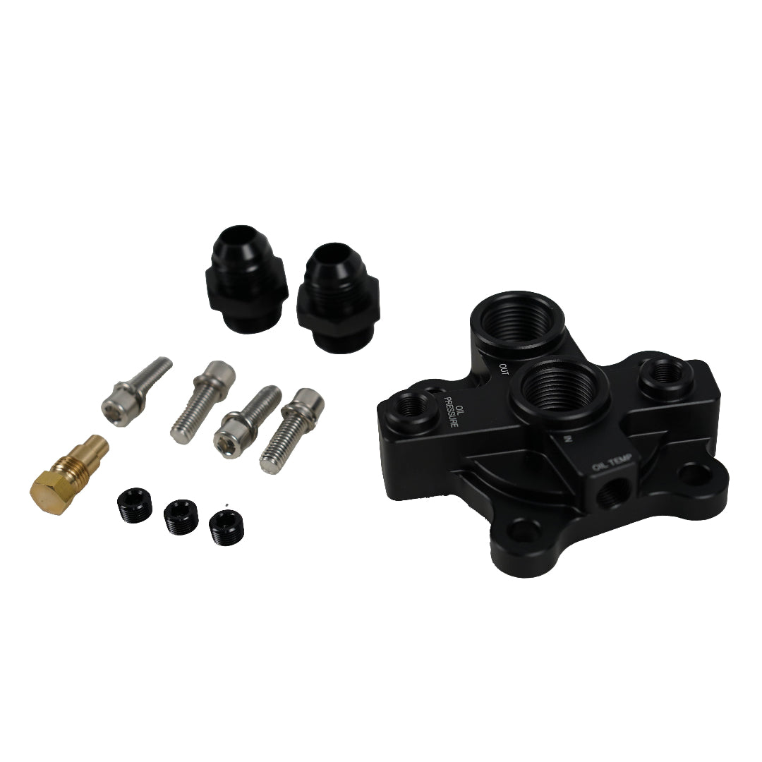 '-10AN Oil Block / Filter Relocation for Nissan RB20 RB25 RB26 RB30 - SpeedUpPerformance