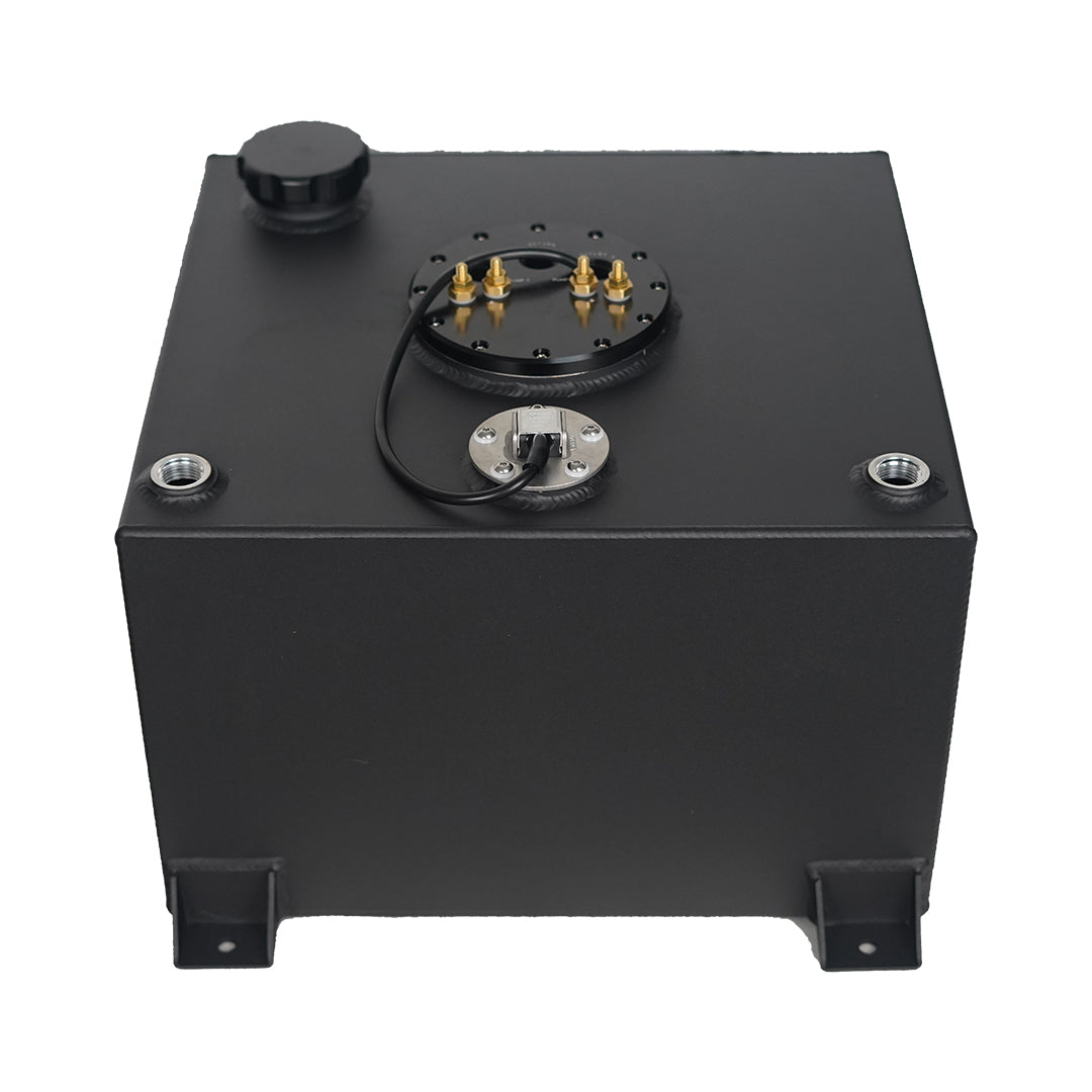 40 Litre Baffled Fuel Cell with Twin Pump Fuel Hanger - Black - SPEEDUPPERFORMANCE
