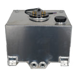 40 Litre Baffled Fuel Cell with Twin Pump Fuel Hanger - Silver - SPEEDUPPERFORMANCE
