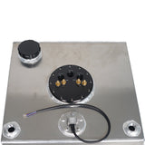 40 Litre Baffled Fuel Cell with Twin Pump Fuel Hanger - Silver - SPEEDUPPERFORMANCE