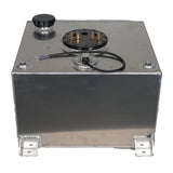 40 Litre Baffled Fuel Cell with Twin Pump Fuel Hanger - Silver - SPEEDUPPERFORMANCE