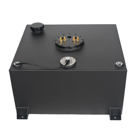 60 Litre Baffled Fuel Cell with Twin Pump Fuel Hanger - Black - SPEEDUPPERFORMANCE
