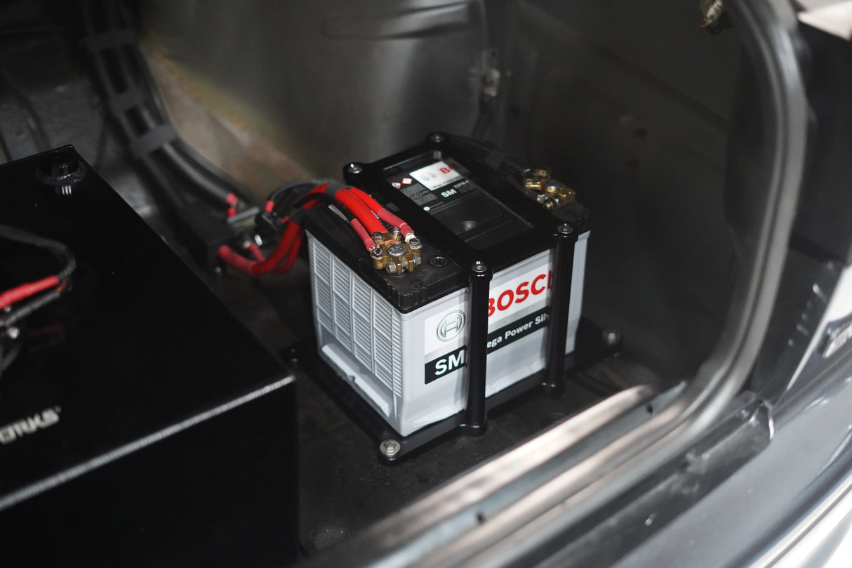 DPP Billet Universal Battery Mount – Black Anodised Aluminum