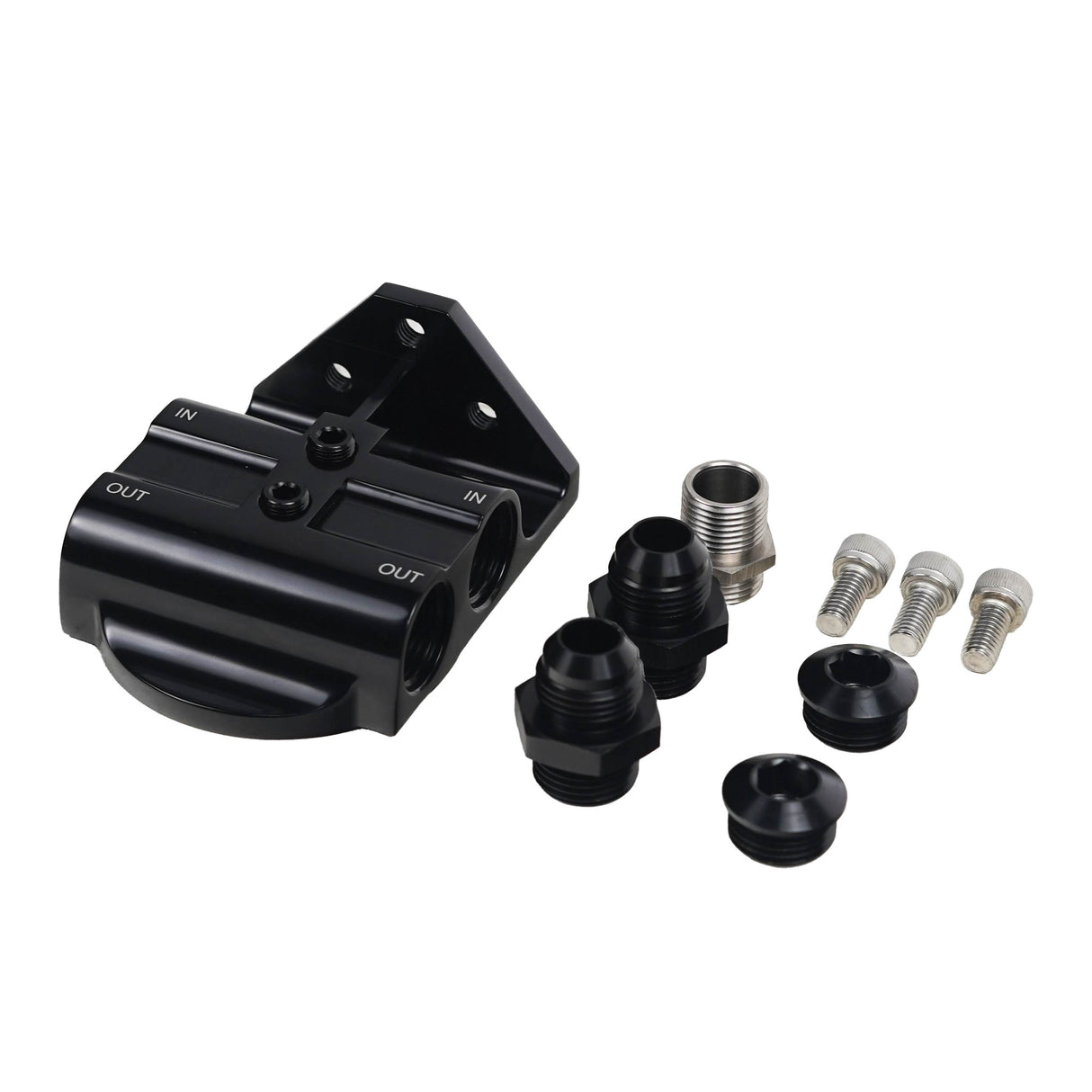 DPP Remote 4-Port Oil Filter Relocation / Oil Cooler Block
